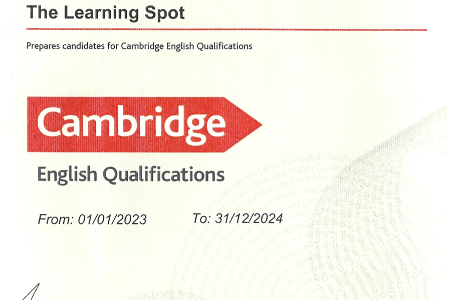 The Learning Spot destaca-se como centro certificado de preparação para os exames da Cambridge