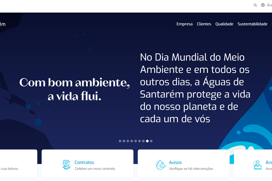 Águas de Santarém lança novo site corporativo com foco na sustentabilidade e inovação digital
