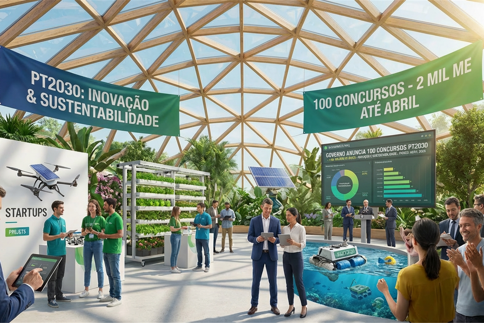 PT2030: Governo anuncia 100 concursos até abril com 2 mil ME para áreas como inovação e sustentabilidade