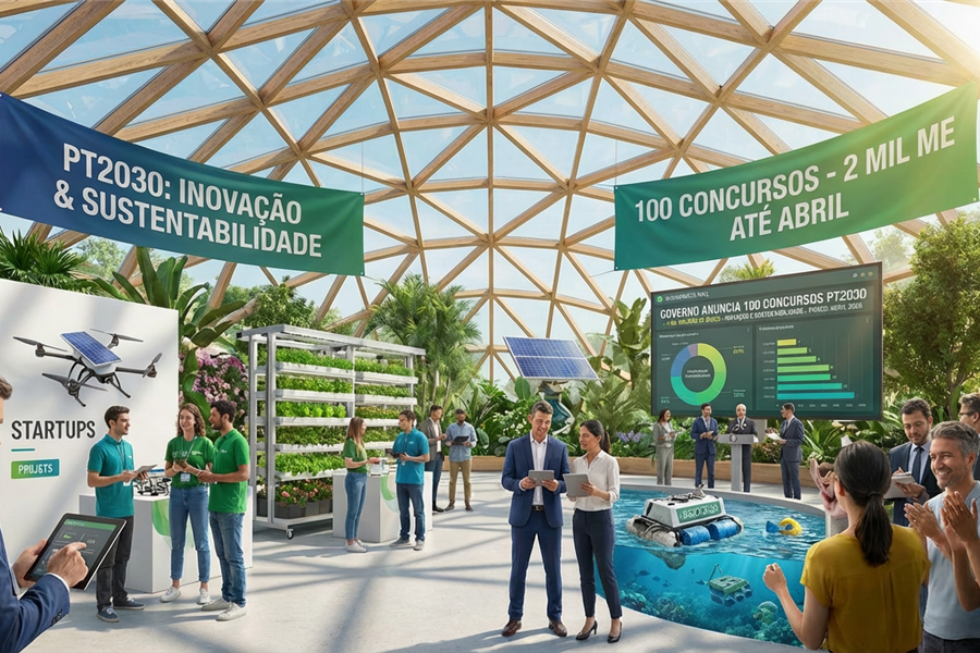 PT2030: Governo anuncia 100 concursos até abril com 2 mil ME para áreas como inovação e sustentabilidade