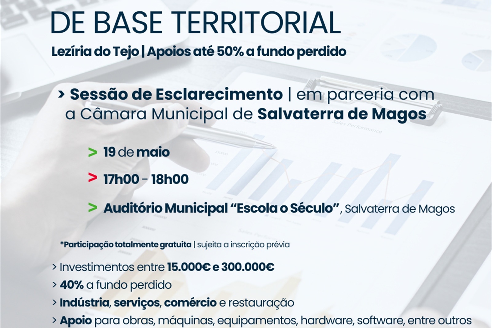 NERSANT e Município de Salvaterra de Magos promovem sessão de esclarecimento acerca do Sistema de Incentivos de Base Territorial para a Região da Lezíria do Tejo